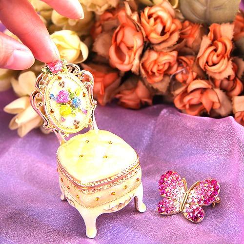 ジュエリーボックス ミニチュア家具シリーズ ミニチェア イエロー EX4444 |  | 02