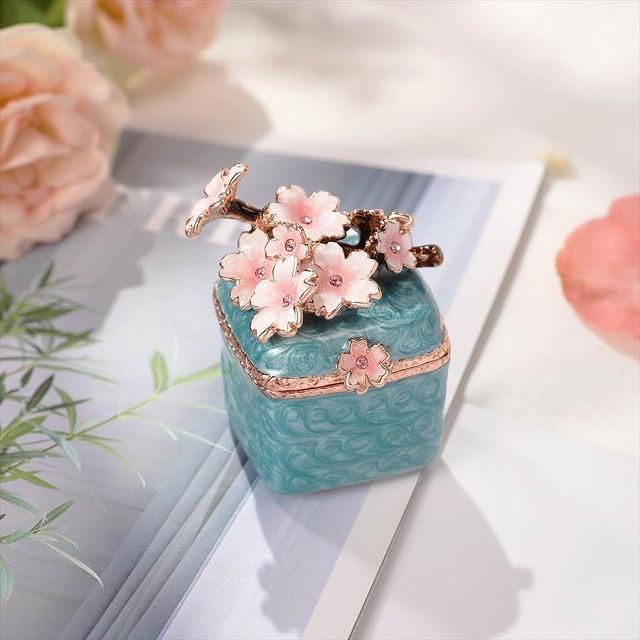 ジュエリーボックス 小枝桜 サクラ さくら 和風 桜の置物 ブルー ピンク EX4522 |  | 01