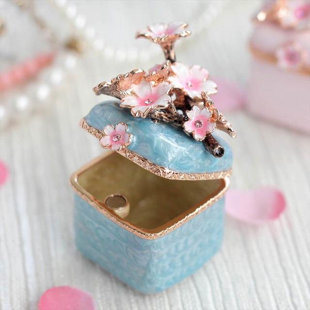 ジュエリーボックス 小枝桜 サクラ さくら 和風 桜の置物 ブルー ピンク EX4522 |  | 05
