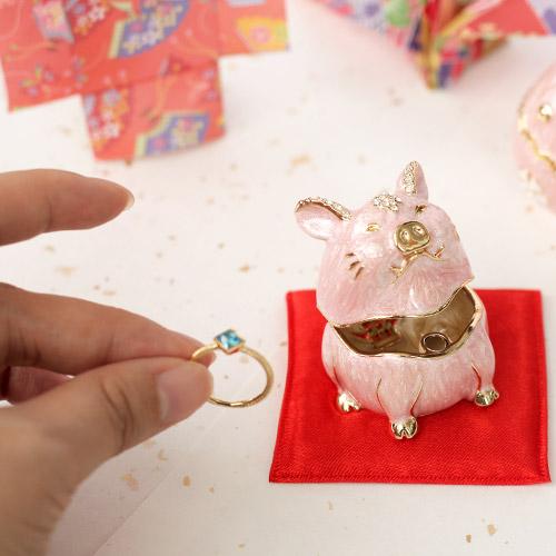 【ジュエリーボックス】【干支シリーズ】いのしし（亥） ジュエリーボックス　EX4731 |  | 01