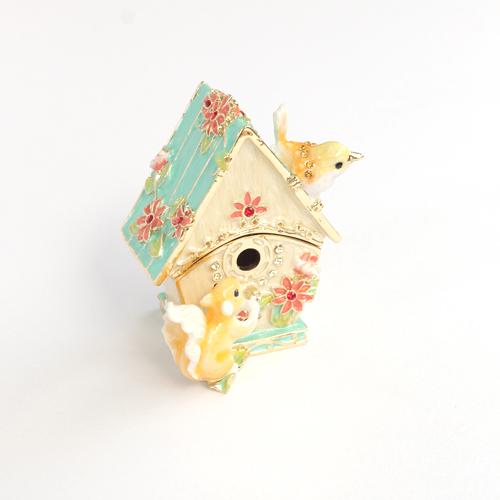 【ジュエリーボックス】【ミニチュア家具シリーズ】 バードハウス ジュエリーボックス EX4802　グリーン | 