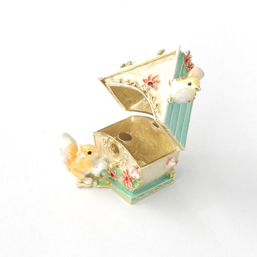 【ジュエリーボックス】【ミニチュア家具シリーズ】 バードハウス ジュエリーボックス EX4802　グリーン |  | 01