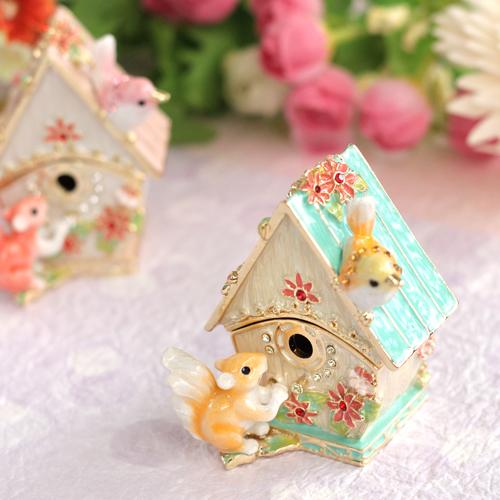 【ジュエリーボックス】【ミニチュア家具シリーズ】 バードハウス ジュエリーボックス EX4802　グリーン |  | 02
