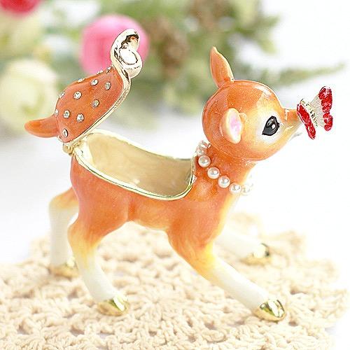 ジュエリーボックス バンビ シカ アニマル 鹿の置物 ブラウン EX5111 |  | 02