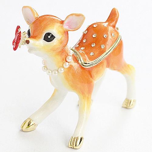 ジュエリーボックス バンビ シカ アニマル 鹿の置物 ブラウン EX5111 |  | 06