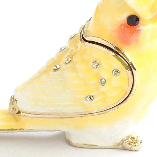 ジュエリーボックス オカメのぴーちゃん オカメインコ 鳥の置物 イエロー EX5141 |  | 03