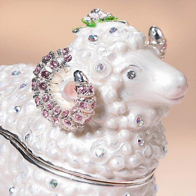 ジュエリーボックス 小桜羊 未 ひつじ 未 干支 置物 ホワイト EX5331 |  | 06