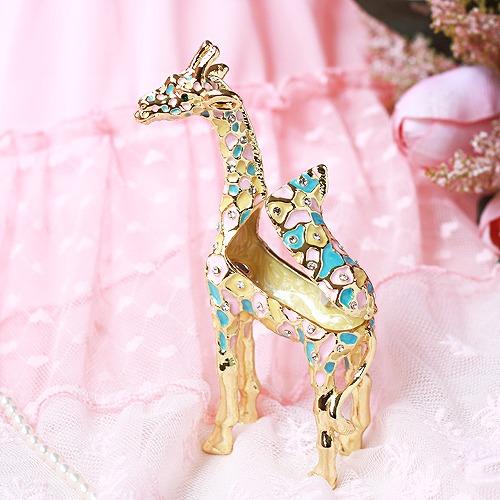 【ジュエリーボックス】 パステル キリン ゴールド ジュエリーボックス  EX5341 |  | 01