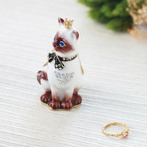 ジュエリーボックス クラウンキャット シャム猫 EX556-2  999 |  | 01