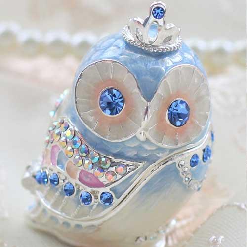 【ジュエリーボックス】 ティアラフクロウ フェアリーブルー  EX5752 n61018 | 