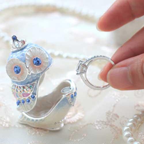 【ジュエリーボックス】 ティアラフクロウ フェアリーブルー  EX5752 n61018 |  | 01