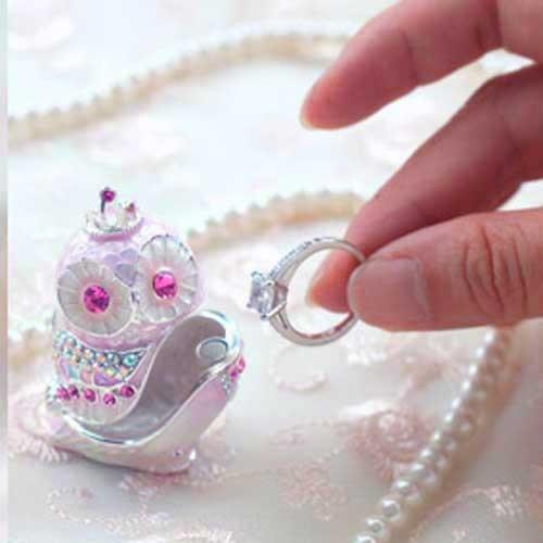 【ジュエリーボックス】 ティアラフクロウ スノーラベンダー  EX5753 n61018 |  | 01