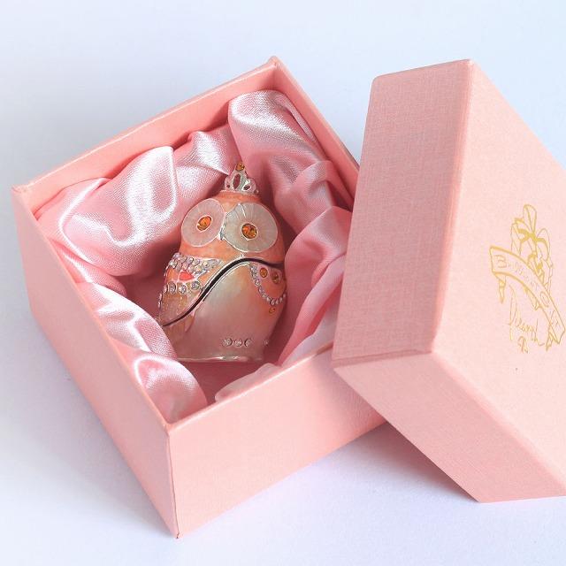 ジュエリーボックス ティアラフクロウ 鳥 縁起物 キャンディオレンジ EX5757 |  | 10