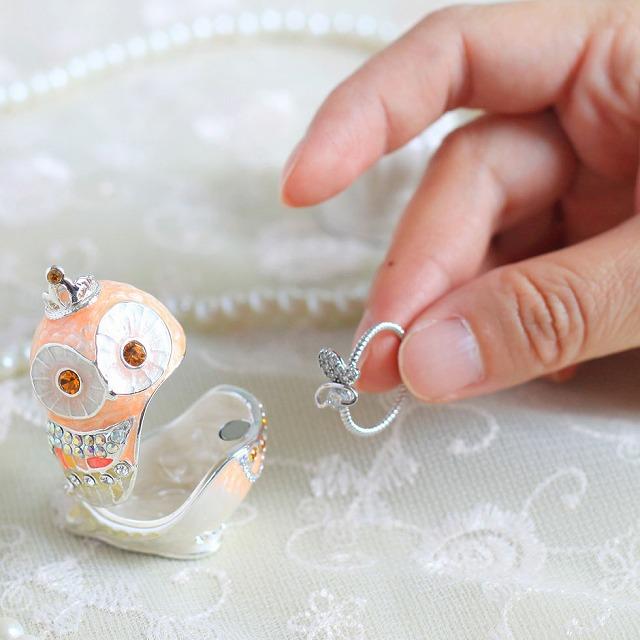 ジュエリーボックス ティアラフクロウ 鳥 縁起物 キャンディオレンジ EX5757 |  | 07