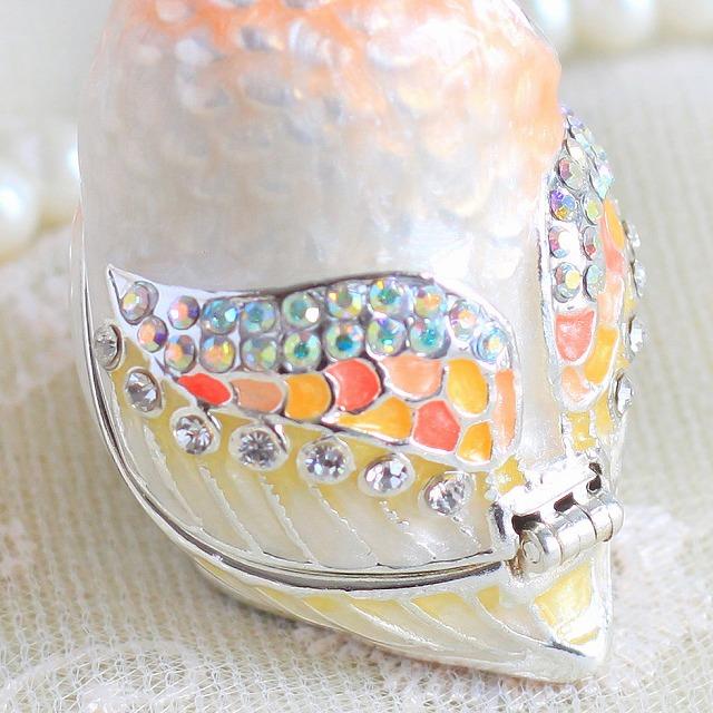 ジュエリーボックス ティアラフクロウ 鳥 縁起物 キャンディオレンジ EX5757 |  | 09