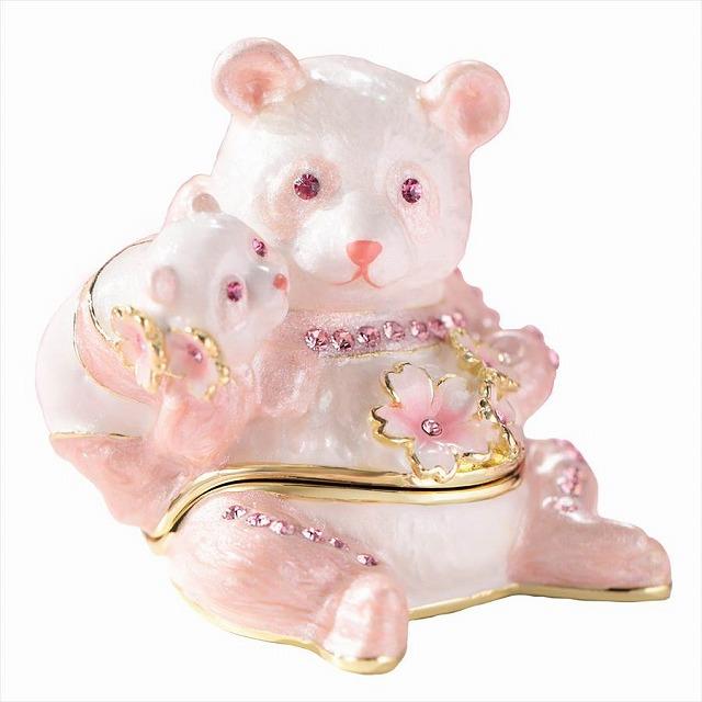 ジュエリーボックス パンダ＆ベビー 桜 さくら パンダの親子の置物 ピンク EX5842 |  | 04