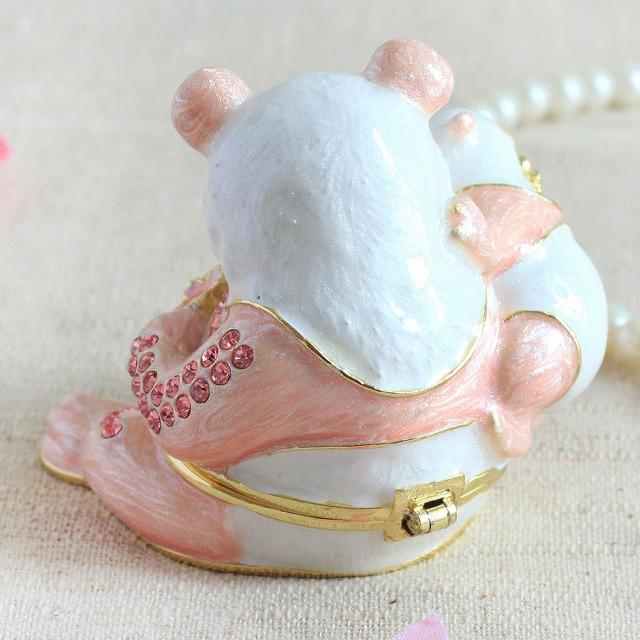 ジュエリーボックス パンダ＆ベビー 桜 さくら パンダの親子の置物 ピンク EX5842 |  | 09