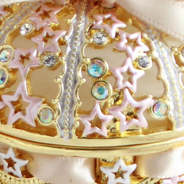 ジュエリーボックス リボン付き！クラウン トゥインクルスター リングピロー付き 星座 王冠の置物 ゴールド EX5881 |  | 03