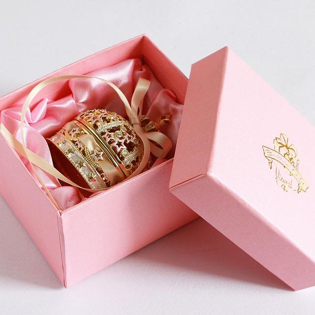 ジュエリーボックス リボン付き！クラウン トゥインクルスター リングピロー付き 星座 王冠の置物 ゴールド EX5881 |  | 07