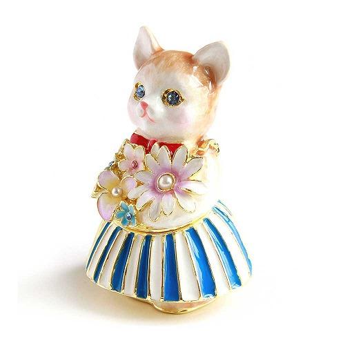 【ジュエリーボックス】 フルール キャット 猫 ジュエリーボックス  EX5951 |  | 01