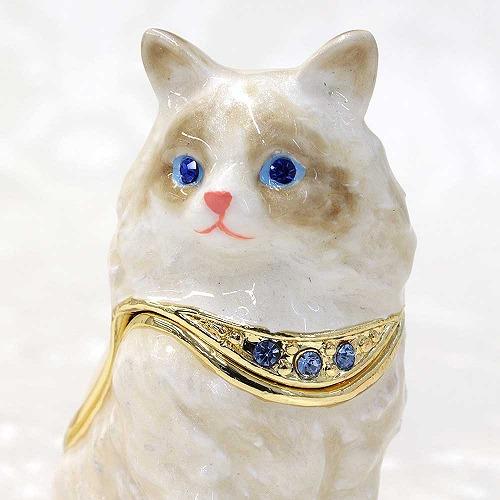 リモージュボックスBOX・キャット猫シリーズ①新品フランス製