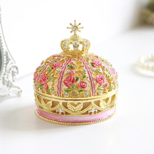 【ジュエリーボックス】 ローズクラウン バラ 王冠 ゴールドピンク EX601-1  999 | 