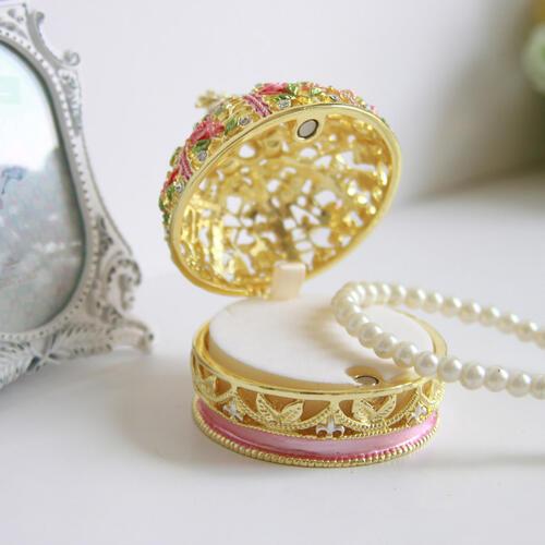 【ジュエリーボックス】 ローズクラウン バラ 王冠 ゴールドピンク EX601-1  999 |  | 02