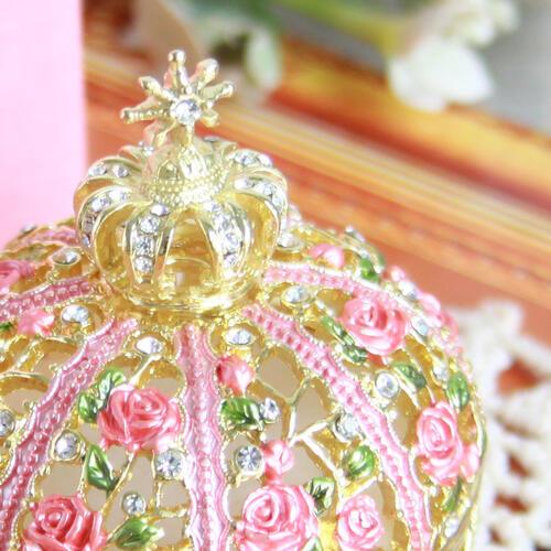 【ジュエリーボックス】 ローズクラウン バラ 王冠 ゴールドピンク EX601-1  999 |  | 03