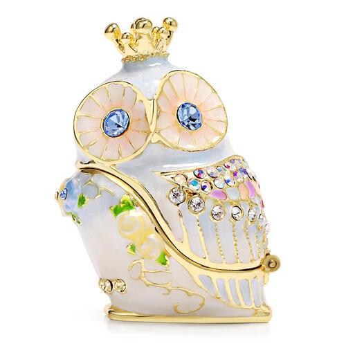 【ジュエリーボックス】 ローズクラウンふくろう ブルー EX602-1  999 | 