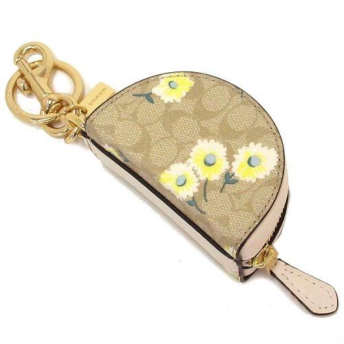 激安ブランド コーチ キーホルダー Coach アウトレット シグネチャー クレセント ポーチ バッグチャーム ウィズ デイジー プリント キーリング C3127 Imbdr 2105flow 代引不可 Smmacademy Ru