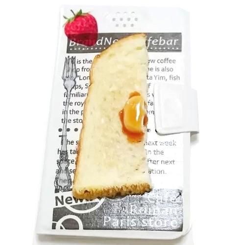 アトリエステラ 食品サンプル 食パン バター スライド式 手帳型 スマホ ケース K10 |  | 01