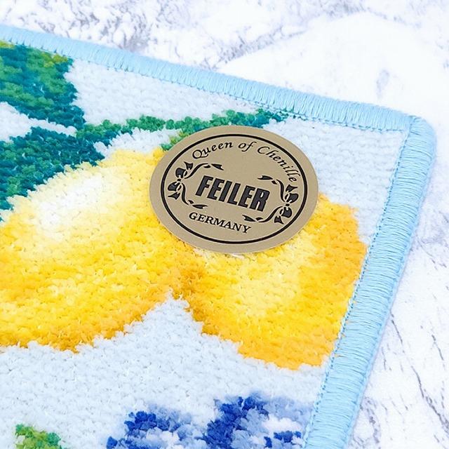 FEILER フェイラー  ハンカチ　 花柄 ペールブルー LA FRUTTA lft25 | feiler | 04