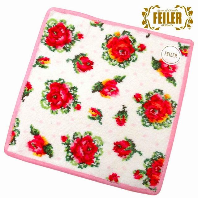 フェイラー Steiff × FEILER タオルハンカチ 新品 feiler FEILER フェイラー ハンカチ タオル レーシーローズ