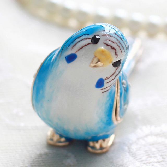ジュエリーボックス ミニチュアインコ ミニチュアサイズ インコ セキセイインコの置物 ブルー MN0072 |  | 01