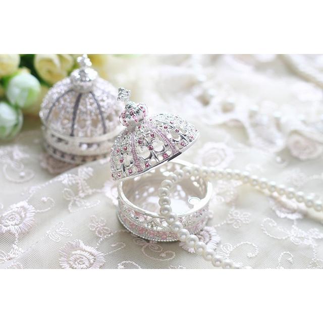 ジュエリーボックス ミニチュアクラウン ピィアース ミニチュアサイズ 王冠の置物 シルバーピンク MN0091 |  | 05