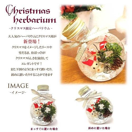【クリスマス限定】 クリスマス ハーバリウム Herbarium  スノーマン 雪だるま 松ぼっくり リース ラウンド プリザーブド ドライ フラワー ボトル MOTO-c19 |  | 01