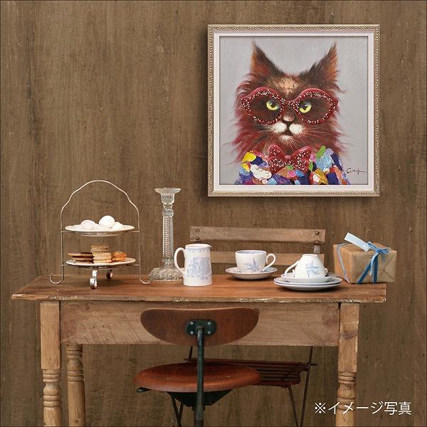 ユーパワー 絵画 オイル ペイント アート 「ロングヘア キャット(S