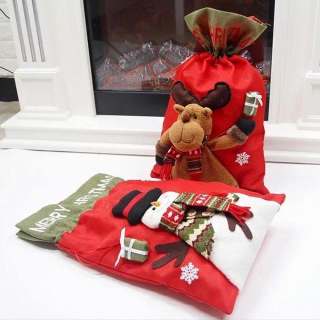 クリスマス ラッピング 袋 ギフト バッグ 雪だるま サンタクロース トナカイ ギフトバッグ SD0118Z |  | 07