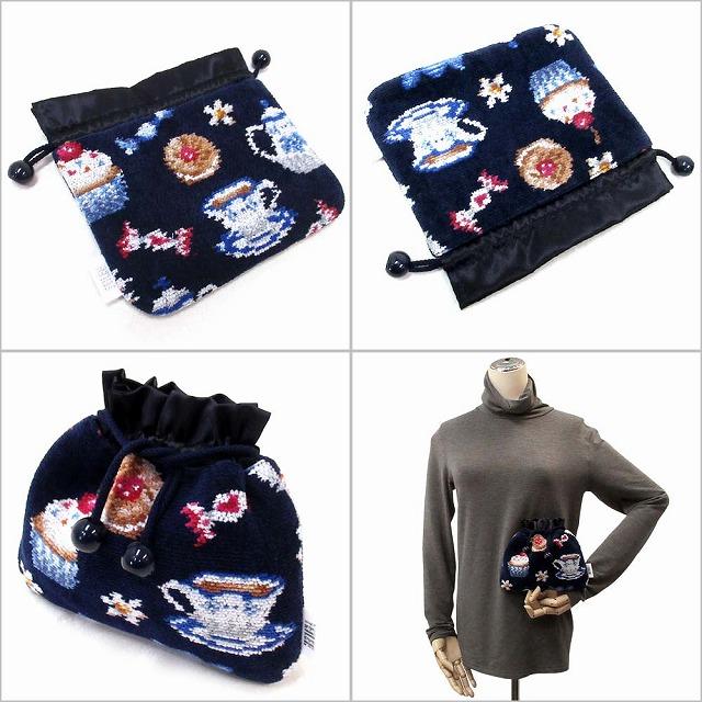 FEILER フェイラー 巾着ポーチ 小物入れ スウィートトリート ベージュ 限定デザイン カフェ紅茶お菓子 SWT222033 n260218 | feiler | 01