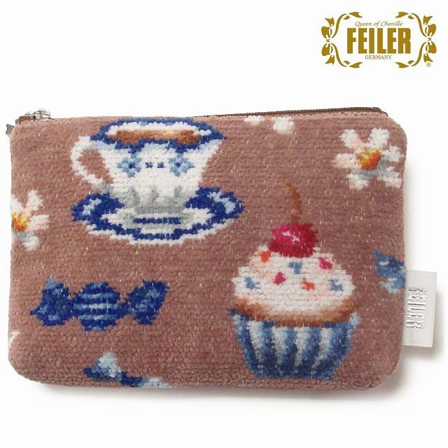 FEILER フェイラー ポーチ スウィートトリート ベージュ 限定デザイン カフェ紅茶お菓子 SWT252002 | feiler