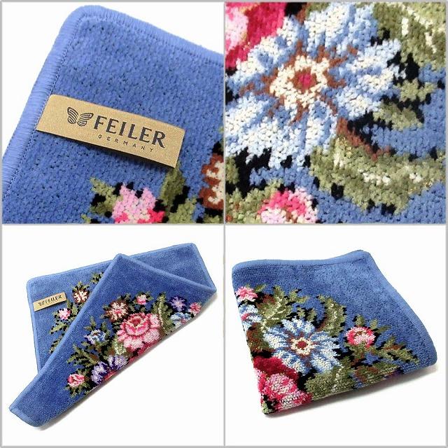 【並行輸入品】FEILER フェイラー ハンカチ タオル タオルハンカチ 30cm VIENNA205 Jeans ヴィエンナ 花柄 VIENNA205 | feiler | 01