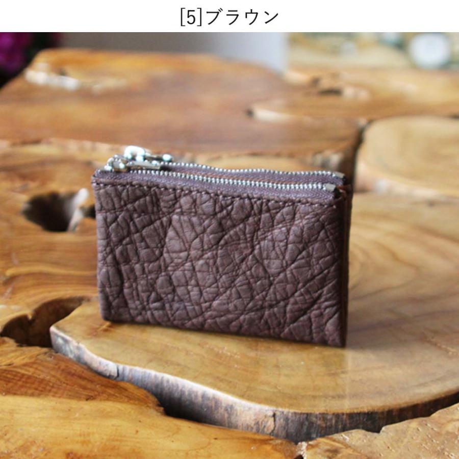 ZOO 小銭入れキーケース 象革 ゾウ革  4連フック スマートキー 小銭入れ キーケース カードケース ダブルジッパー  ミニ財布 |  | 04