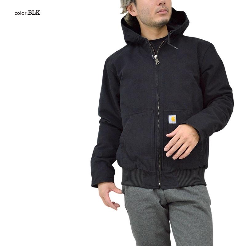 カーハート/ウォッシュドダックインシュレイティッドアクティブジャケット/ブラック Carhartt（カーハート） ウォッシュドダックインシュレイティッド