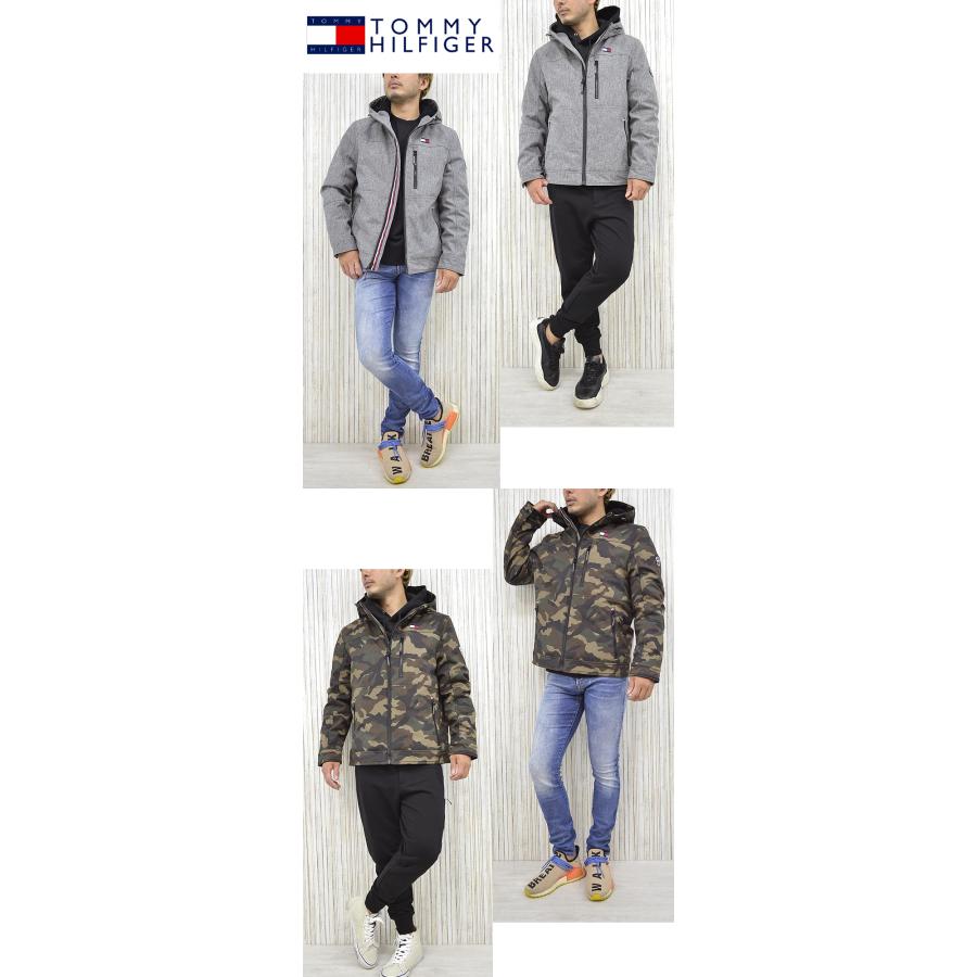 ▪️ トミーヒルフィガー　裏ボアビッグレターフーディソフトシェルジャケット　美品 TOMMY HILFIGER（トミー・ヒルフィガー） 裏ボアビッグレターフーディ