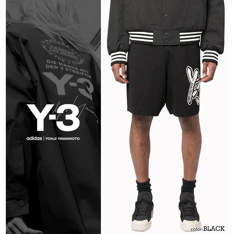 Y-3 ワイスリー ブラッシュロゴニットショートパンツ 「Y-3 LOGO KNIT SHORTS」 メンズボトム YOHJI YAMAMOTO adidas ルーズフィット ハーフパンツ ニットパンツ_1