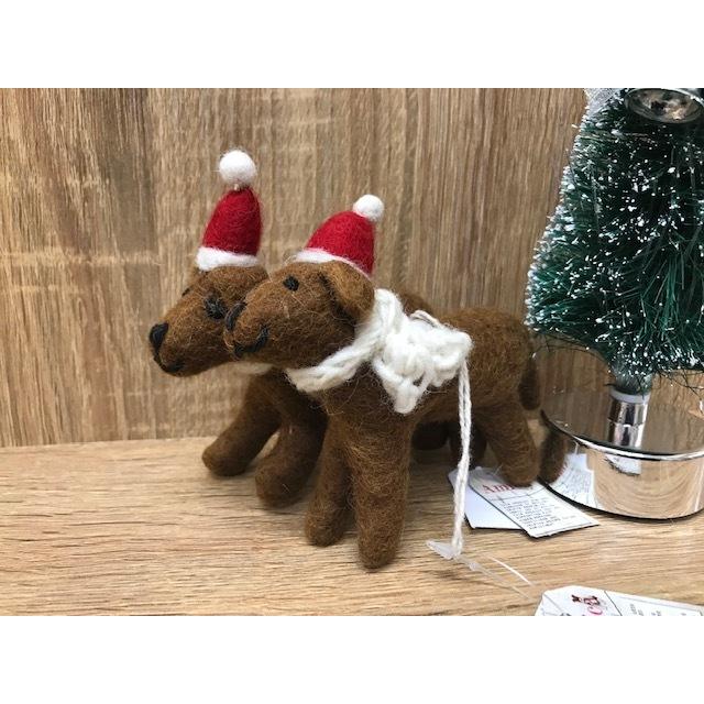 クリスマスオーナメント 犬 ラブラドールレトリーバー 羊毛フェルト｜selectaubeshop｜02