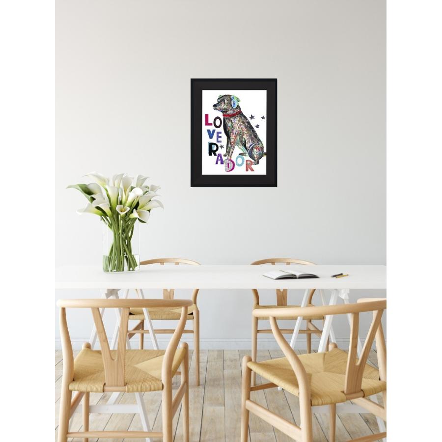 アートプリント 切り絵 貼り絵 A4 ラブラドールレトリーバー 犬