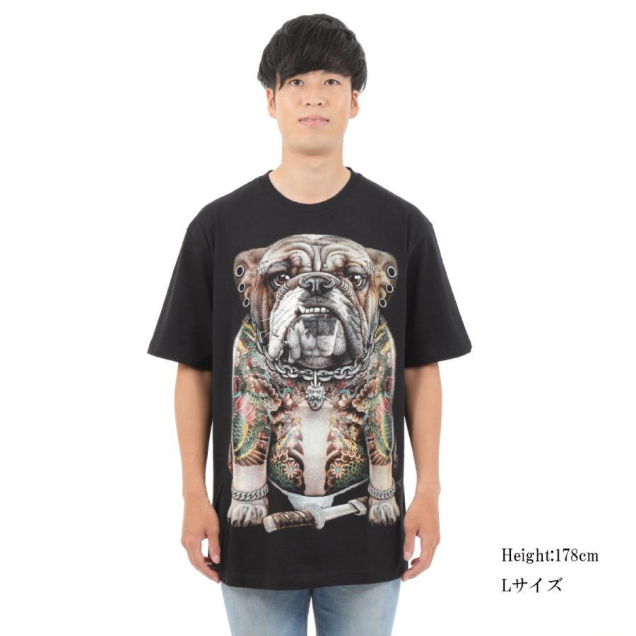 Tシャツ tシャツ 大きいサイズ 犬柄 和柄 刺青 タトゥー 人気 ブルドッグ かっこいい メンズ レディース 小さいサイズ｜selectaubeshop｜12