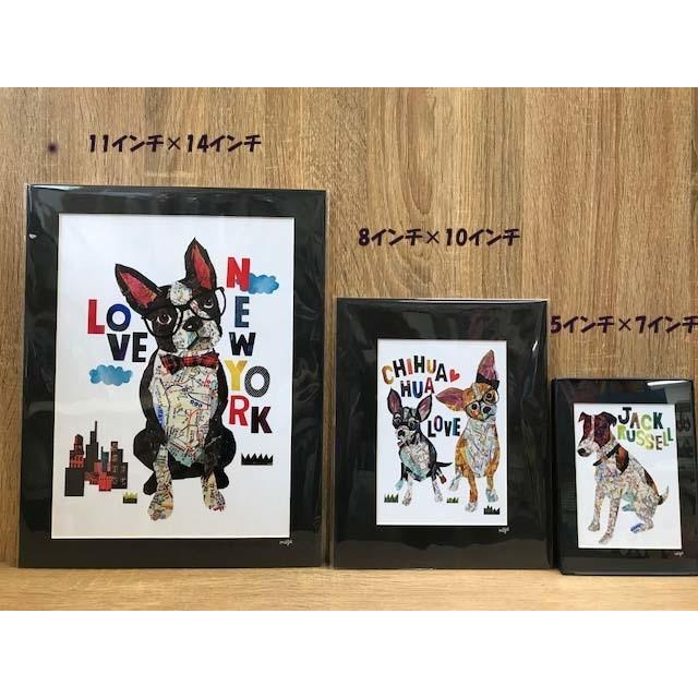 アート 切り絵 貼り絵 ゴールデンレトリーバー ピンキーパイロット