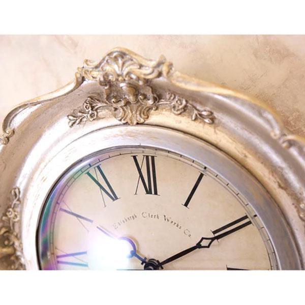壁掛け時計 送料無料 壁掛け ヨーロピアン調 デザインウォールクロック スプレンディッドデコ ゴージャス ギフト プレゼント 新築祝い シルバー |  | 01